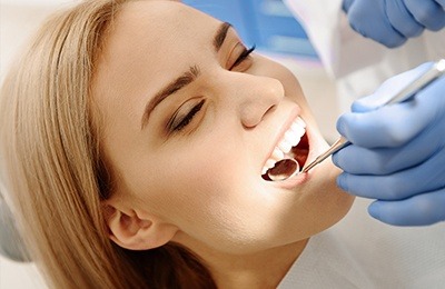 woman with cerec crowns