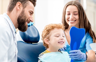 boy with dental sealants