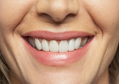 close shot of smile