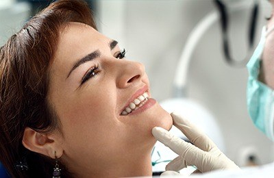 woman with tooth colored fillings