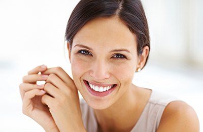 woman with bright white smile