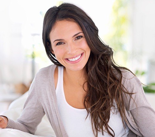 beautiful woman smiling