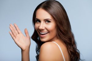 young woman with beautiful smile